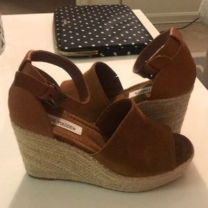 Steve Madden Cognac Suede Wedge
